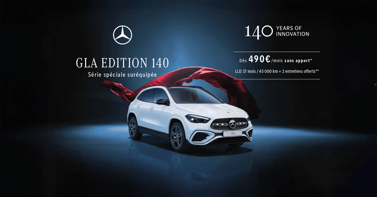 Découvrez le Mercedes GLA AMG Line à partir de 490€/mois* !