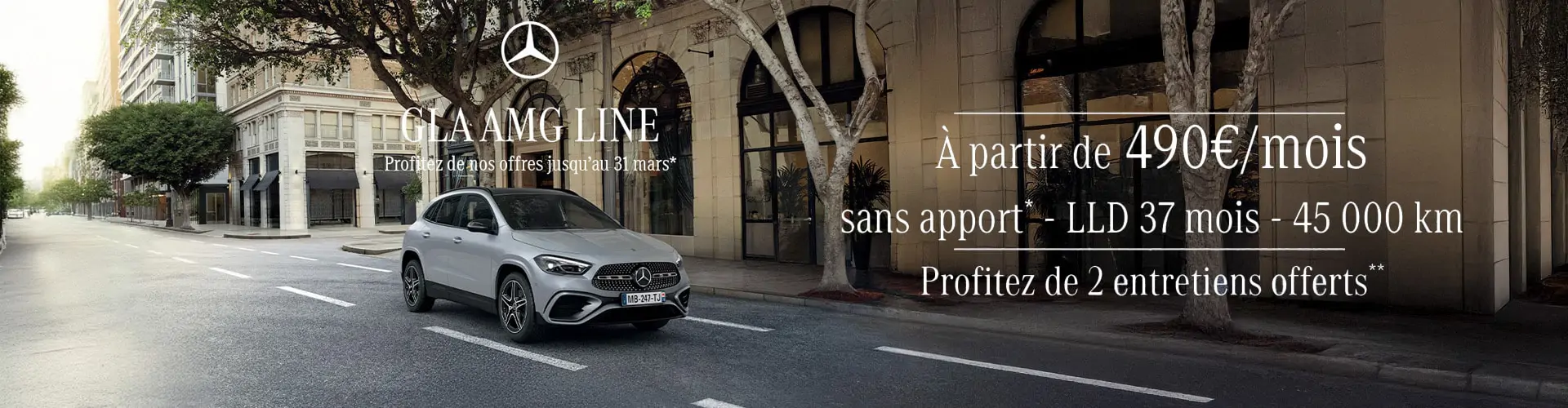 Découvrez le Mercedes GLA AMG Line à partir de 490€/mois* !