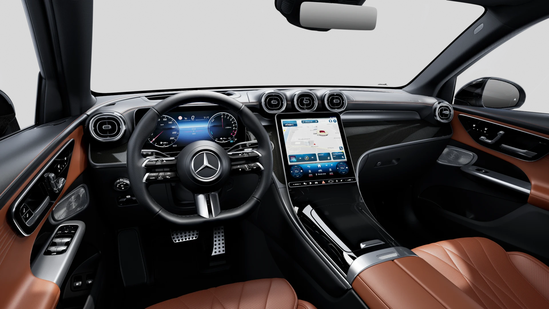 Image Mercedes-Benz GLC SUV GLC 300 e  Hybrid EQ 4MATIC   AMG Line  Pack Sport Noir Pack Premium Plus AMG Line Pack d'assistance