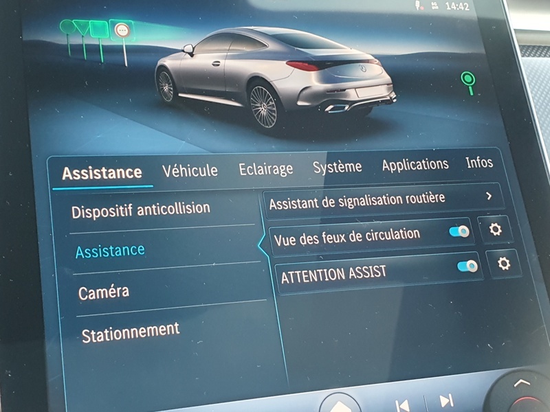 Image Mercedes-Benz CLE COUPÉ 300 4MATIC Coupé AMG LINE TO SIEGES ELECTRIQUES MEMOIRES CHAUFFANTS BURMESTER CAMERA 360 HUD INTEGRA