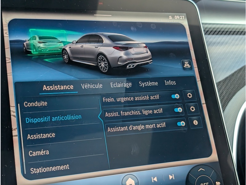 Image Mercedes-Benz CLASSE C BERLINE C 63 S E PERFORMANCE Berline AMG TO SIEGES ELECTRIQUES MEMOIRES CHAUFFANTS DISTRONIC CAMERA 360 HUD 