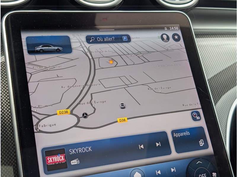 Image Mercedes-Benz CLASSE C 220 d Berline AVANTGARDE LINE TO BURMESTER SIEGES ELECTRIQUES MEMOIRES CHAUFFANTS DISTRONIC CAMERA 3