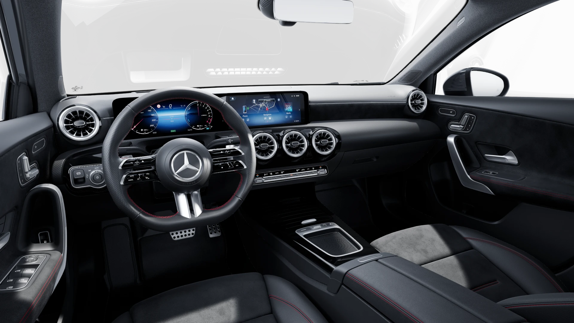 Image Mercedes-Benz CLASSE A 250 e Hybrid EQ Berline AMG Line AMG Line Intégration pour smartphone  Pack Sport Noir