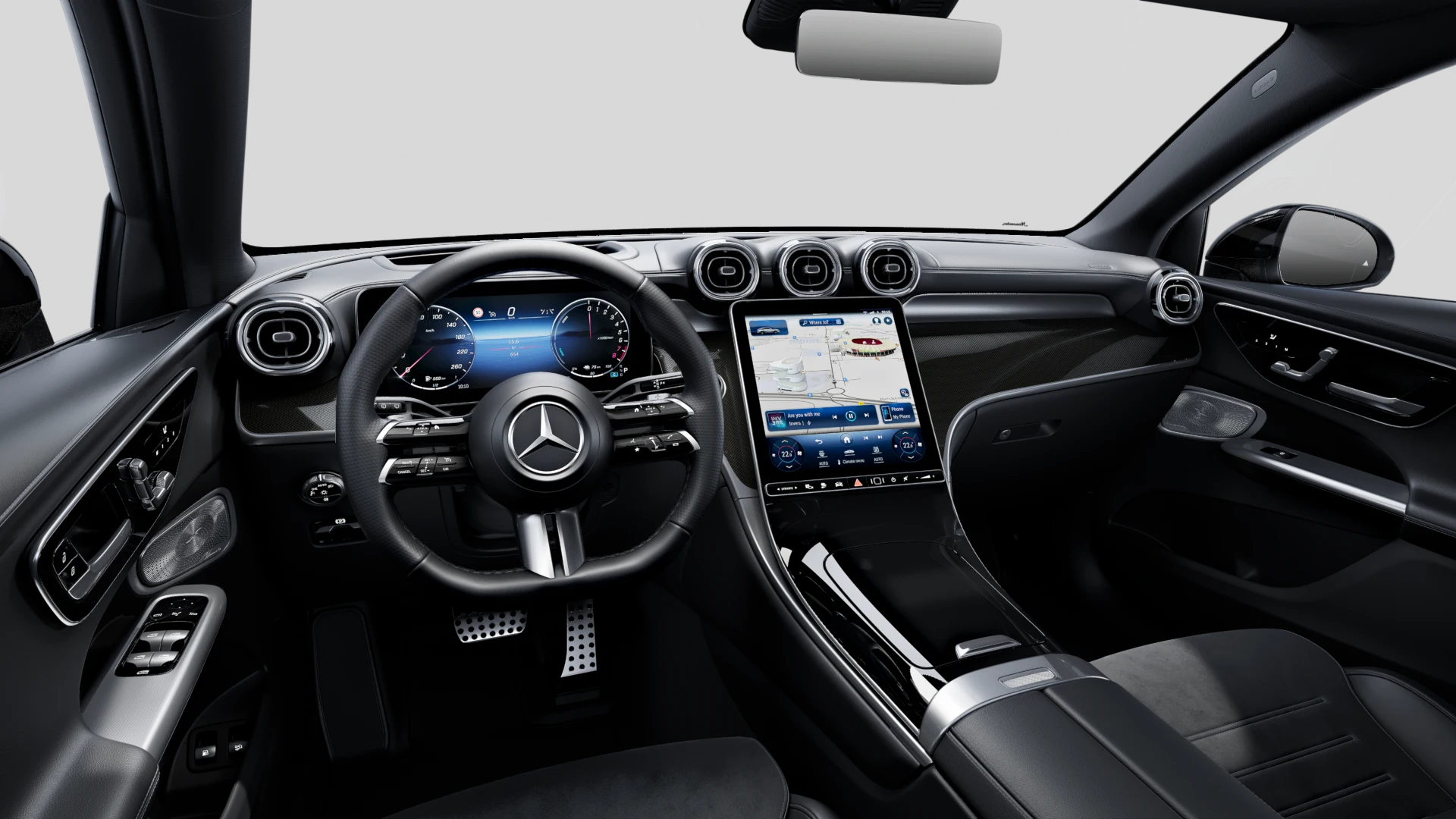Image Mercedes-Benz GLC COUPÉ GLC 300 e Hybrid EQ AMG LINE Apple CarPlay Android Auto  Pack Sport Noir Sièges chauffants à l'arriè