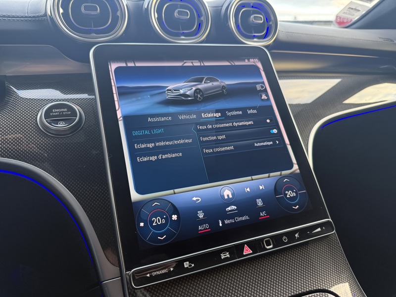 Image Mercedes-Benz CLASSE C BERLINE 220 d Berline AMG Line  Toit Ouvrant Full Led Apple CarPlay Pack Black 