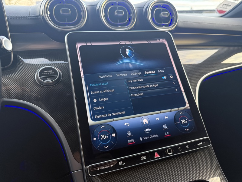 Image Mercedes-Benz CLASSE C BERLINE 220 d Berline AMG Line  Toit Ouvrant Full Led Apple CarPlay Pack Black 