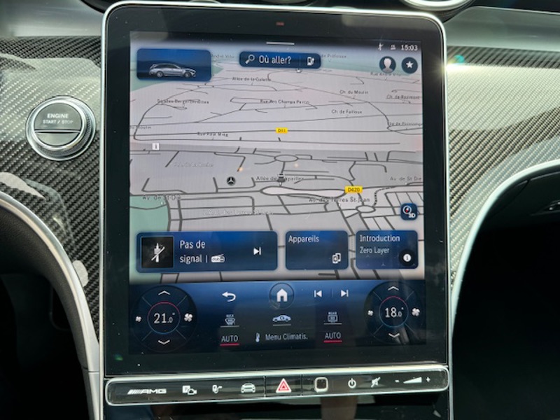 Image Mercedes-Benz CLASSE C BREAK Mercedes-AMG C 63 S E PERFORMANCE Break 2.0 680 9G-TRONIC 4MATIC Malus payé LOA possible Pack assist