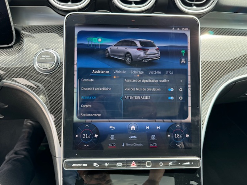 Image Mercedes-Benz CLASSE C BREAK Mercedes-AMG C 63 S E PERFORMANCE Break 2.0 680 9G-TRONIC 4MATIC Malus payé LOA possible Pack assist