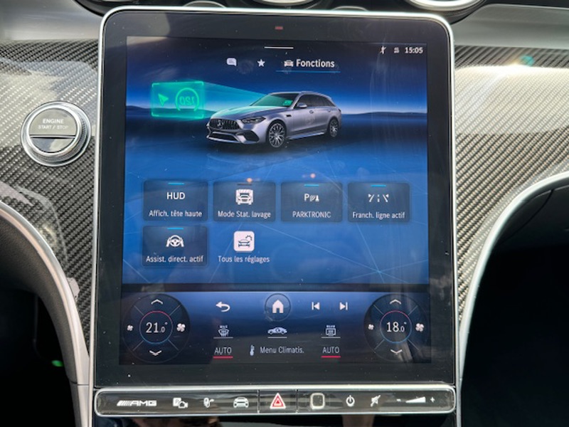 Image Mercedes-Benz CLASSE C BREAK Mercedes-AMG C 63 S E PERFORMANCE Break 2.0 680 9G-TRONIC 4MATIC Malus payé LOA possible Pack assist